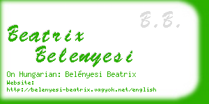 beatrix belenyesi business card